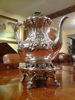 George IV period antique silver coffee pot.jpg